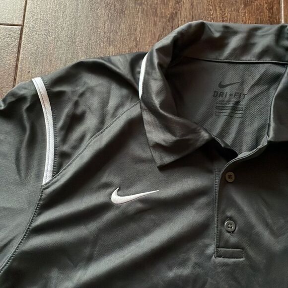 NIke Charcoal and White Dri-Fit Polo - Picture 3 of 6